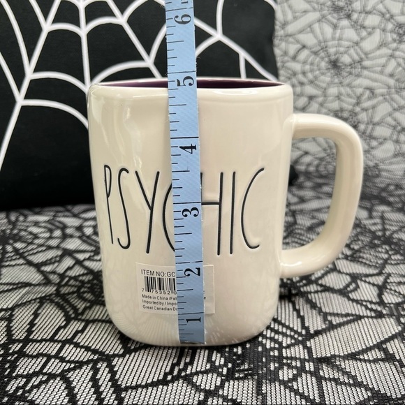 NEW Rae Dunn “PSYCHIC” Haunted Purple Lined White Ceramic Halloween Coffee Mug - Picture 7 of 7